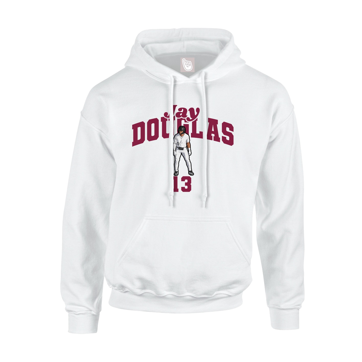Hoodie — Signature Arch in White