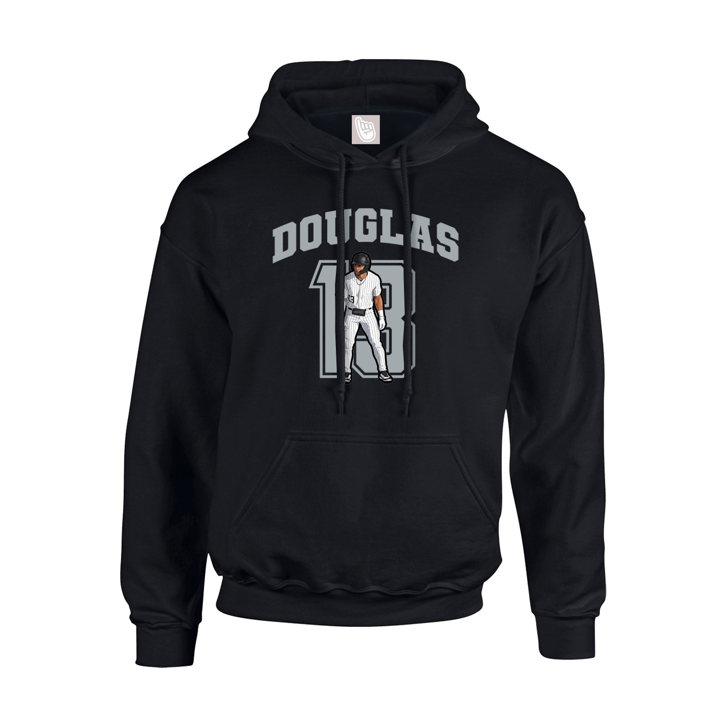 Youth Hoodie — Number in Black