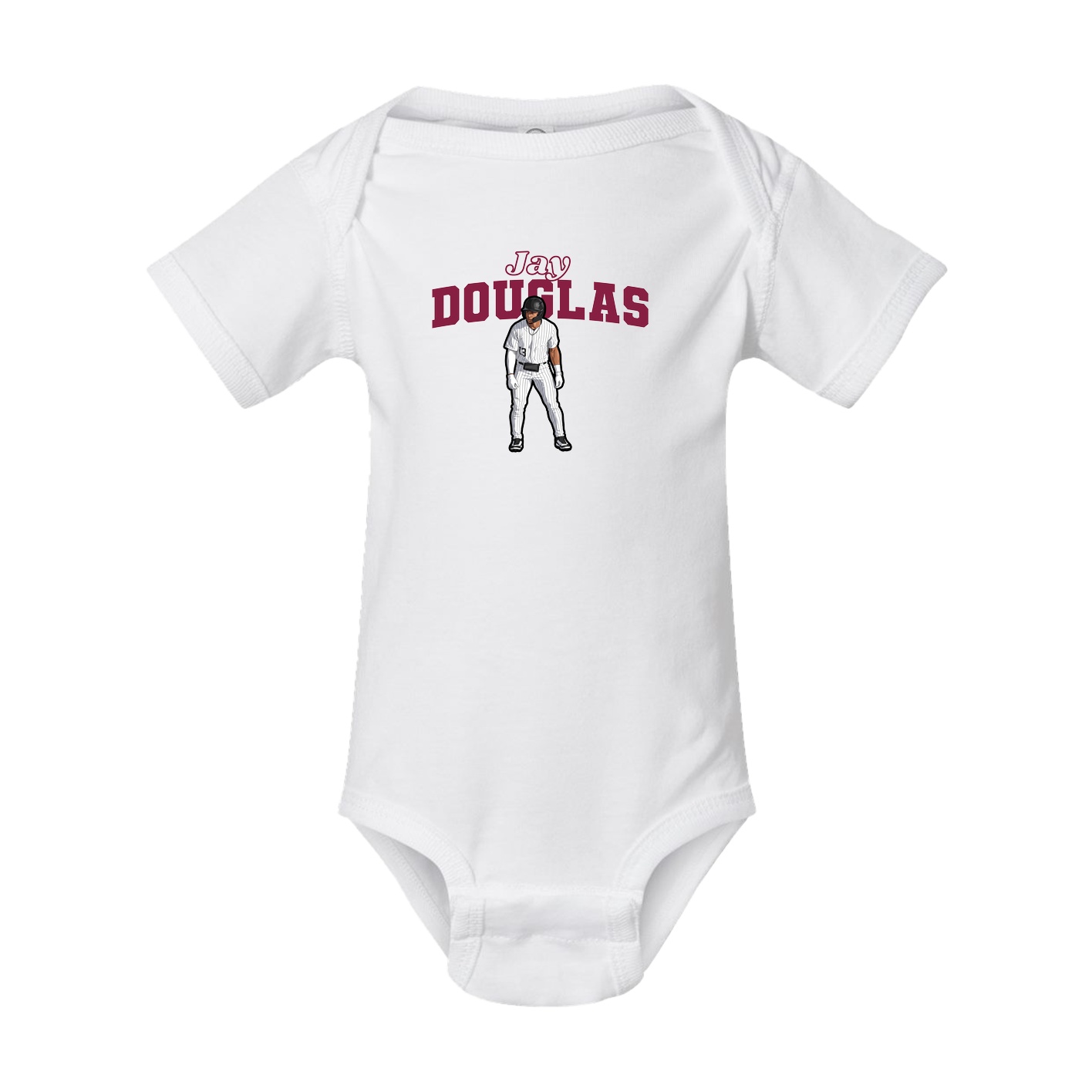 Baby Onesie — Name Arch in White