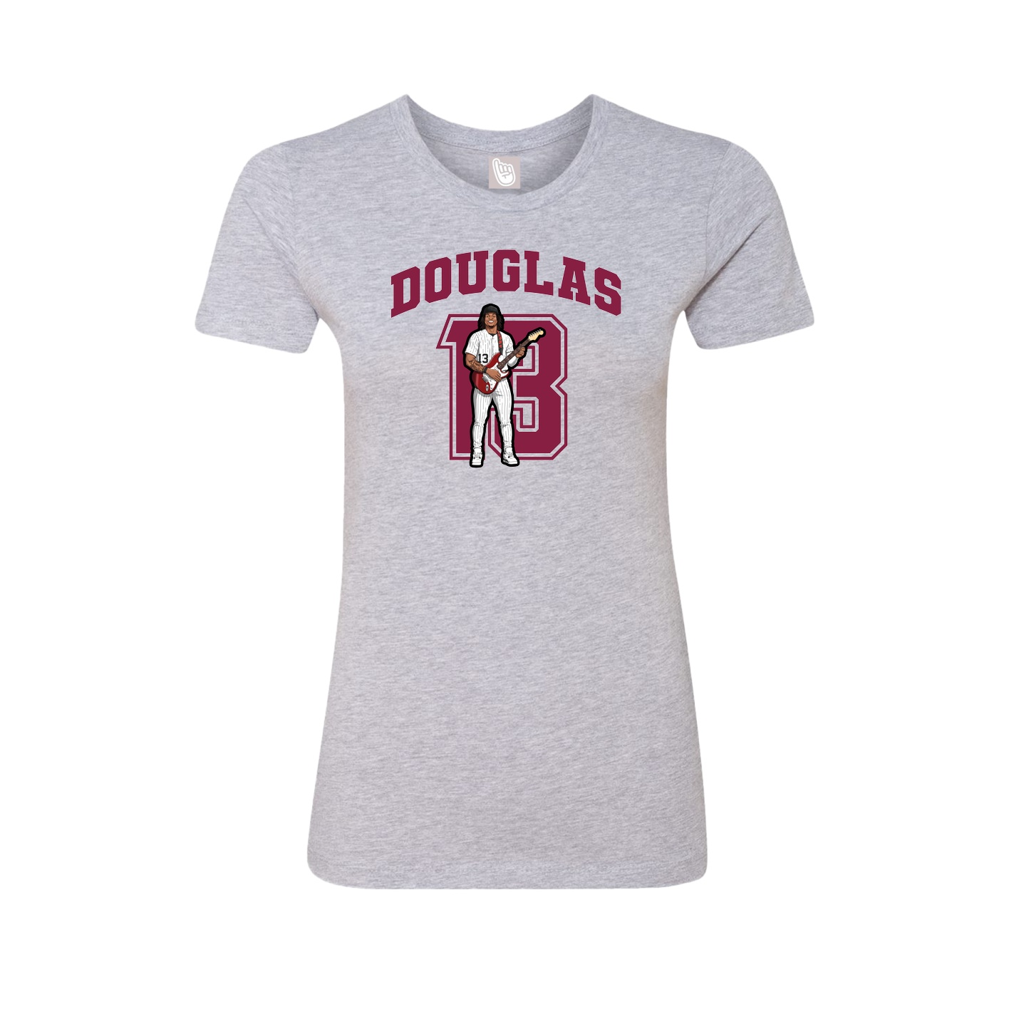 Fitted Women's Tee — Number in Grey