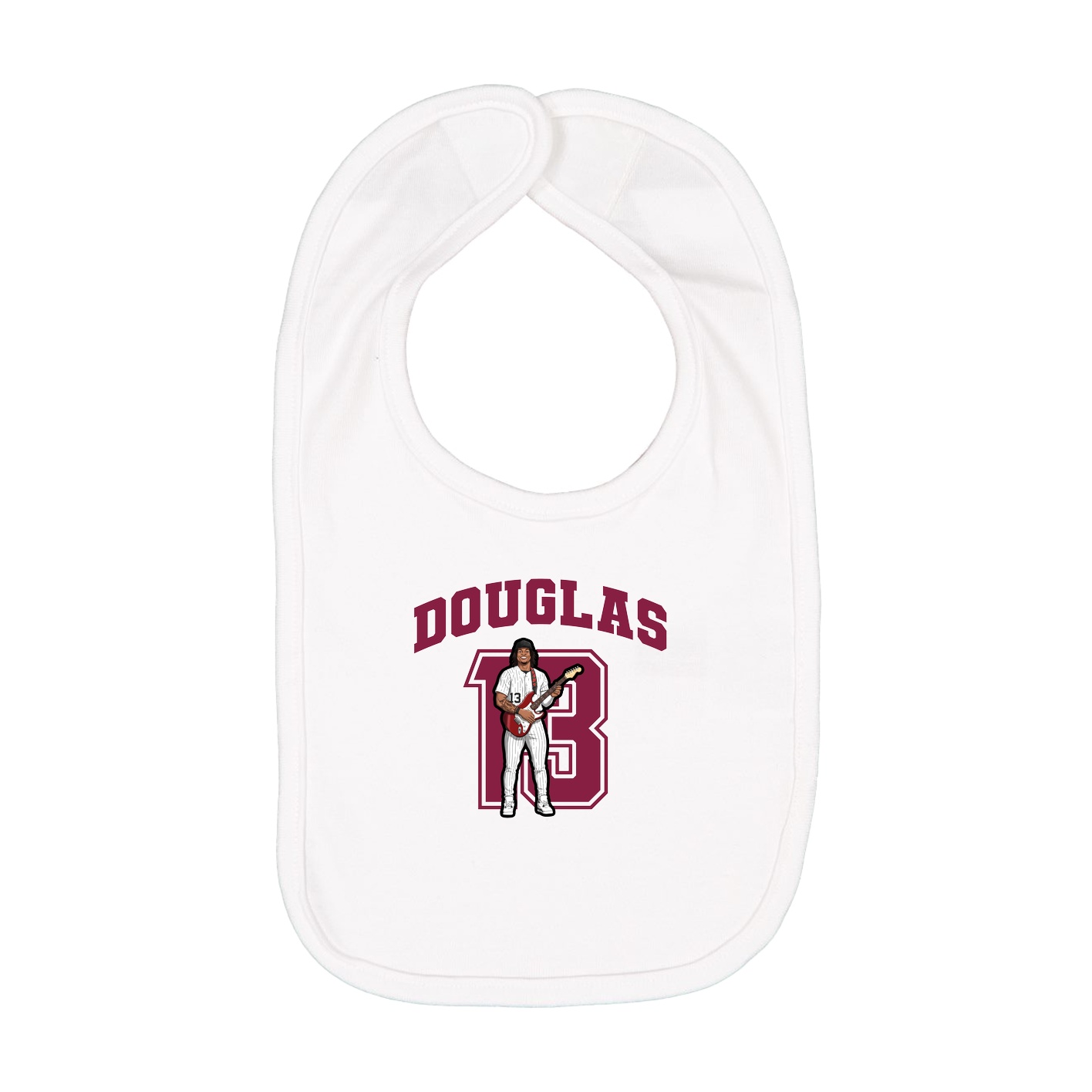 Infant Bib — Number in White