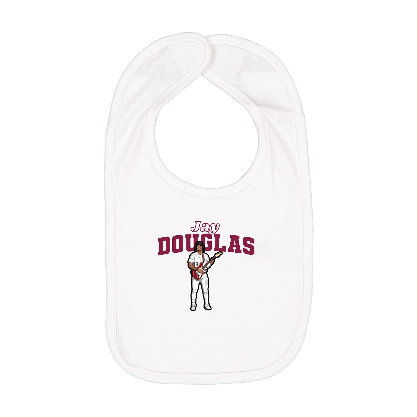 Infant Bib — Name Arch in White
