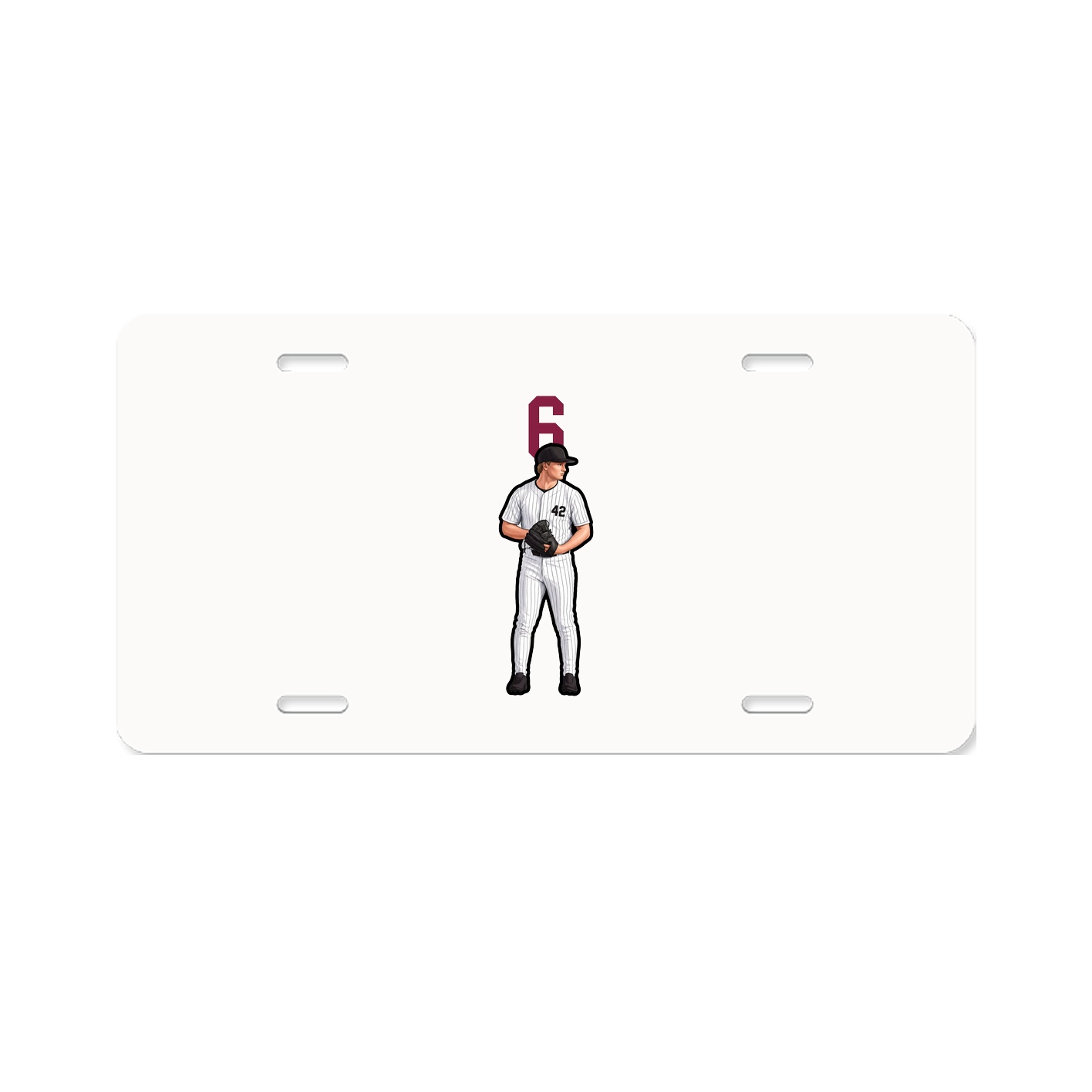 License Plate — Number Top in Classic