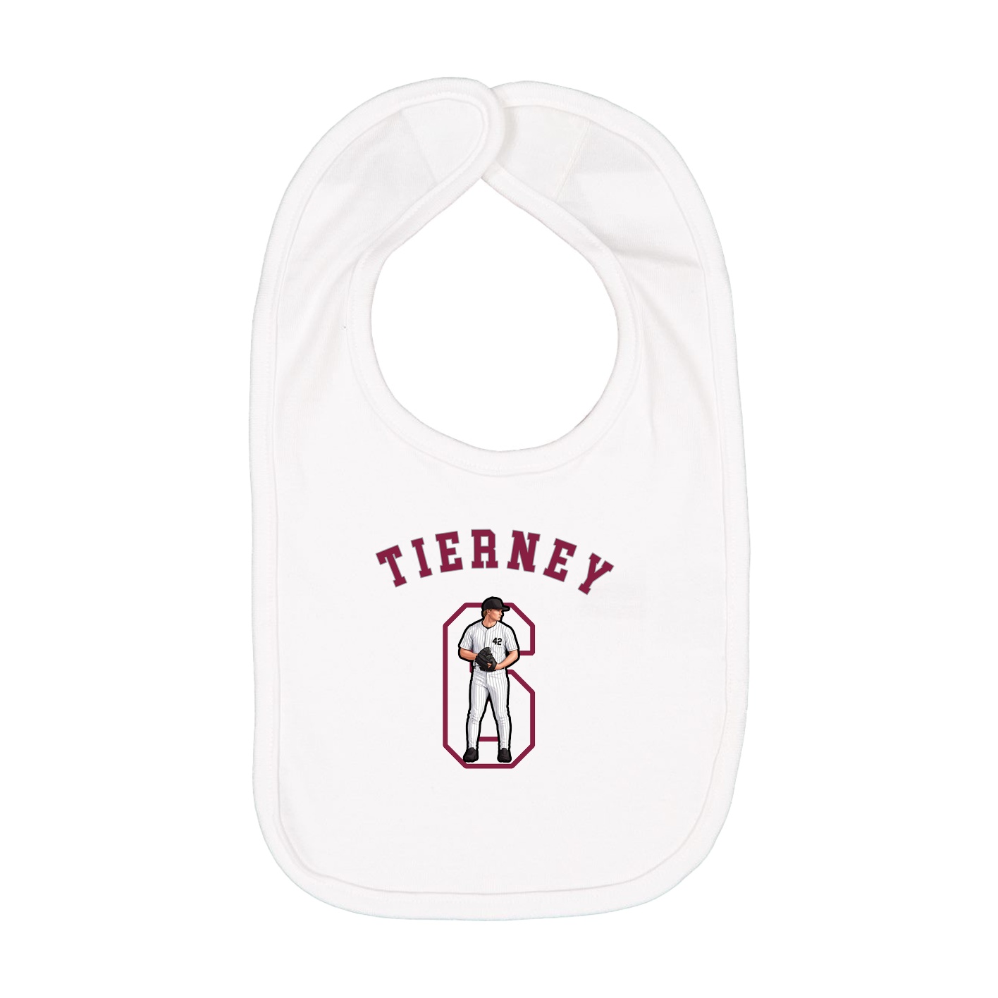 Infant Bib — Shirsey Arch in White