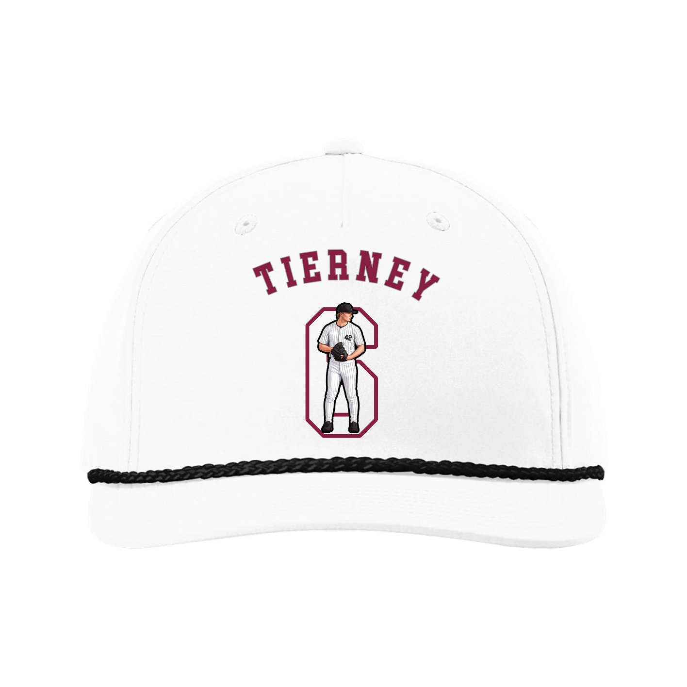 Five-Panel Classic Rope Cap — Shirsey Arch in White