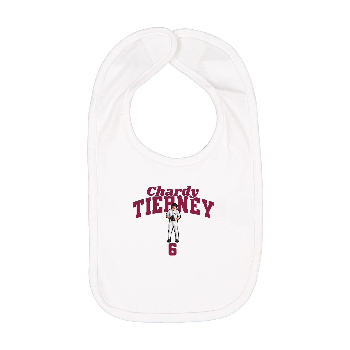 Infant Bib — Signature Arch in White