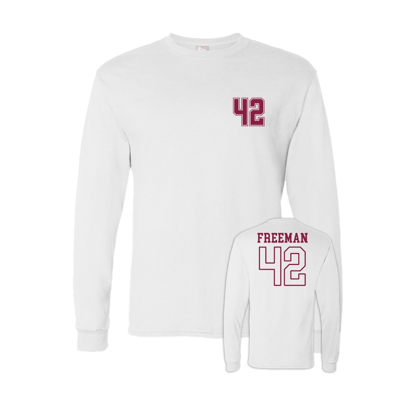 Long Sleeve Tee — Chest Back in White