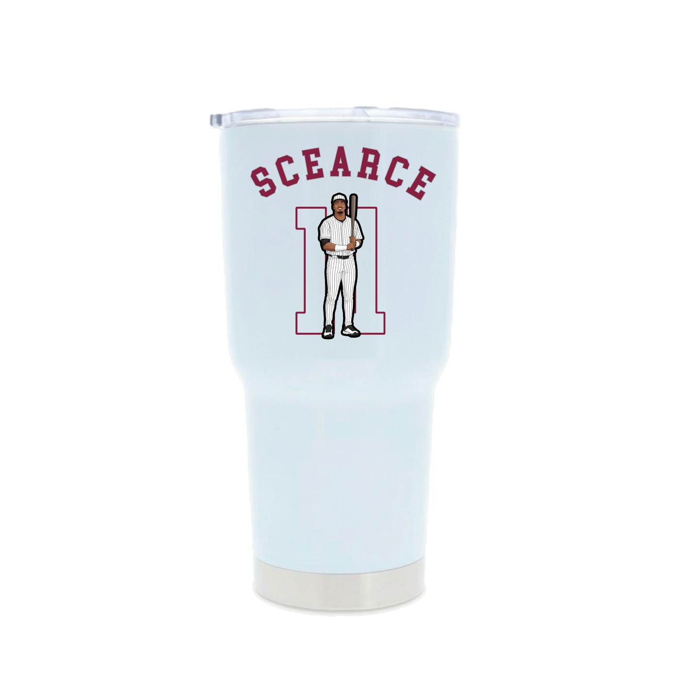 30oz Stainless Steel Tumbler — Shirsey Arch in White
