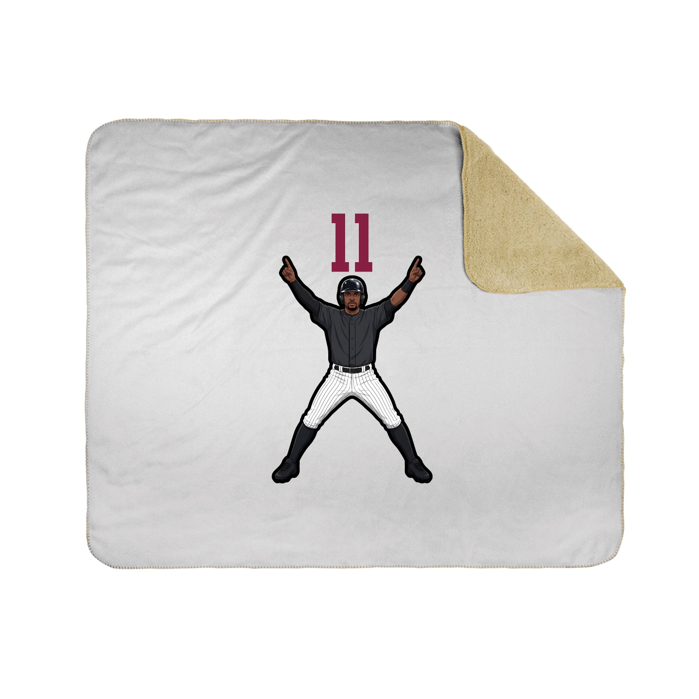 Throw Blanket — Number Top in White