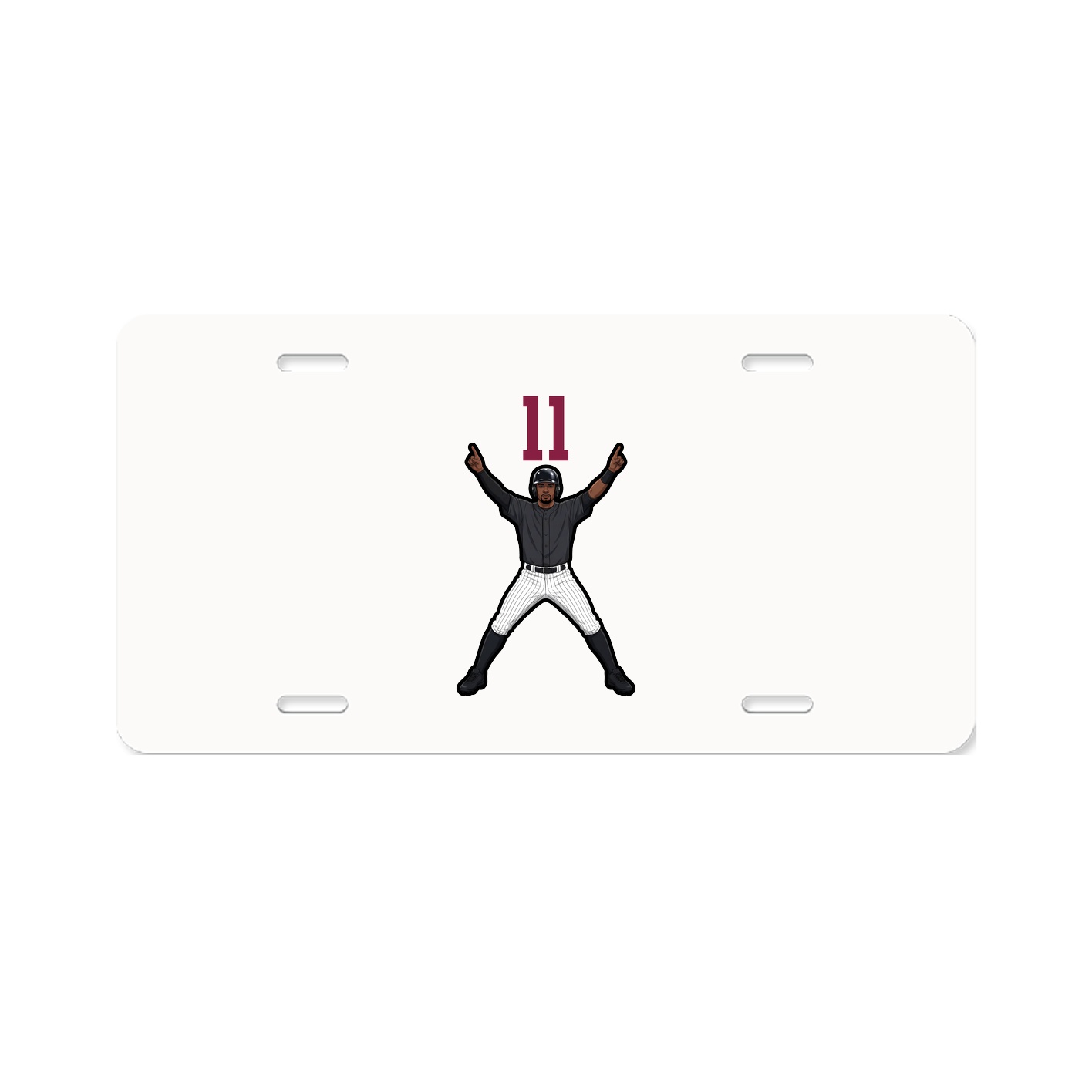 License Plate — Number Top in Classic