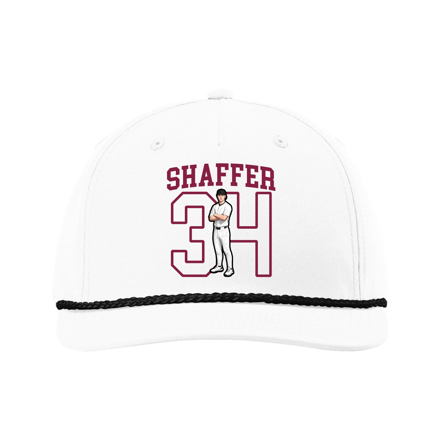 Five-Panel Classic Rope Cap — Shirsey in White