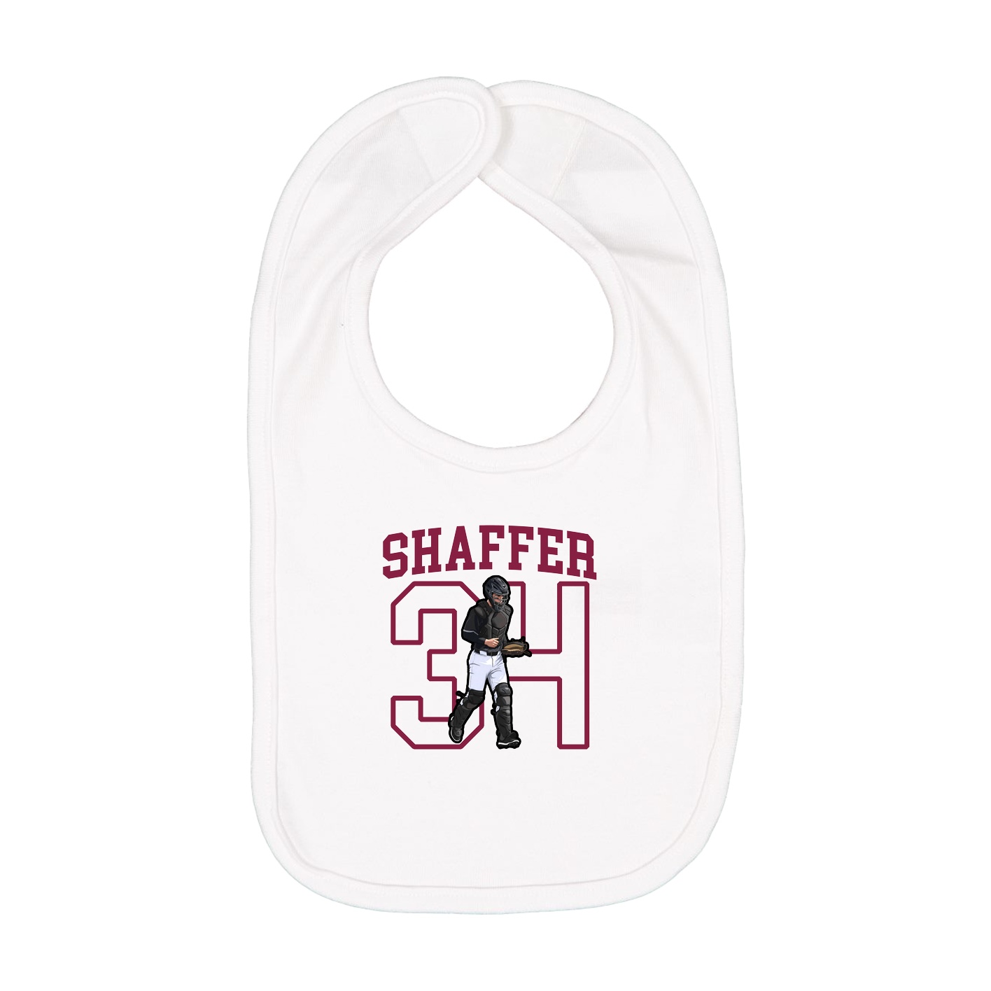 Infant Bib — Shirsey in White