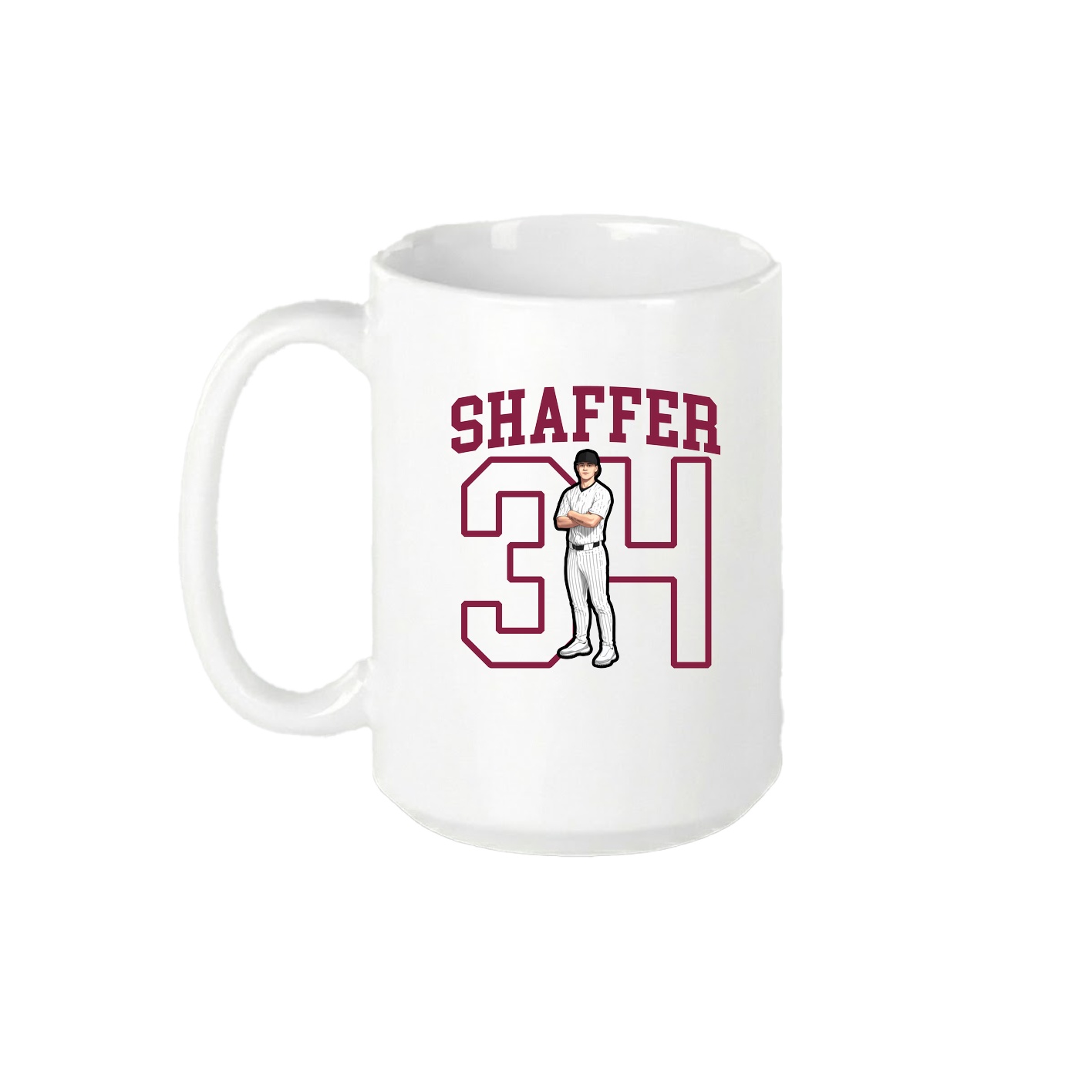 15oz Coffee Mug — Shirsey in White