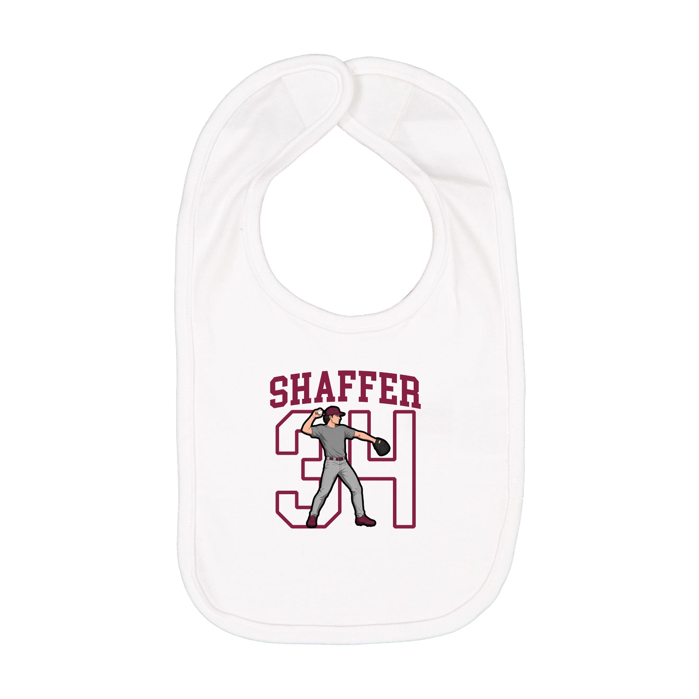 Infant Bib — Shirsey in White