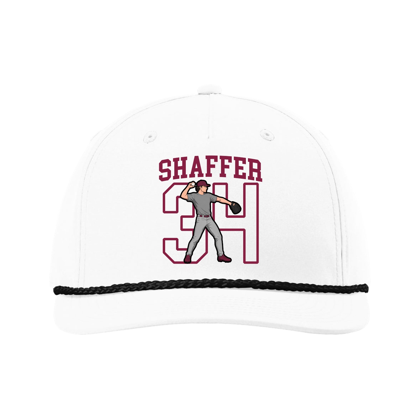 Five-Panel Classic Rope Cap — Shirsey in White
