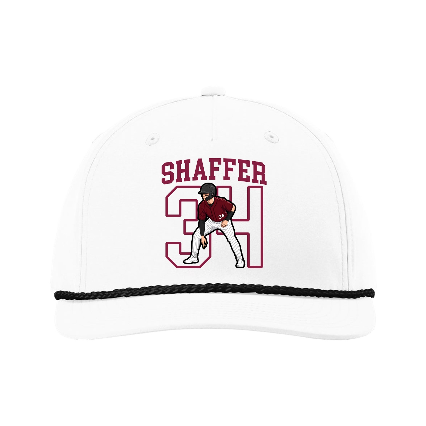 Five-Panel Classic Rope Cap — Shirsey in White