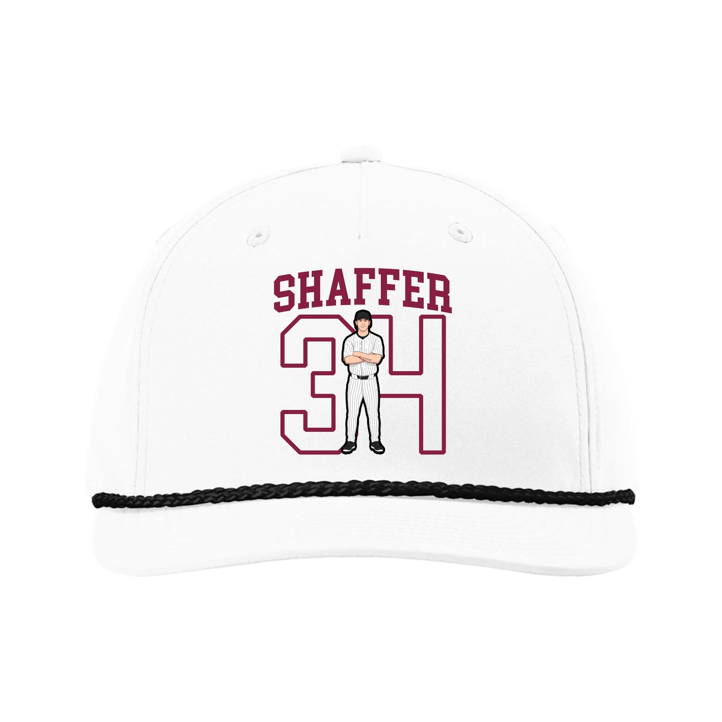 Five-Panel Classic Rope Cap — Shirsey in White