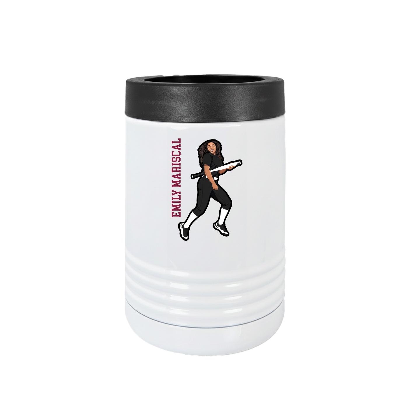 Beverage Holder — Name Vertical in White