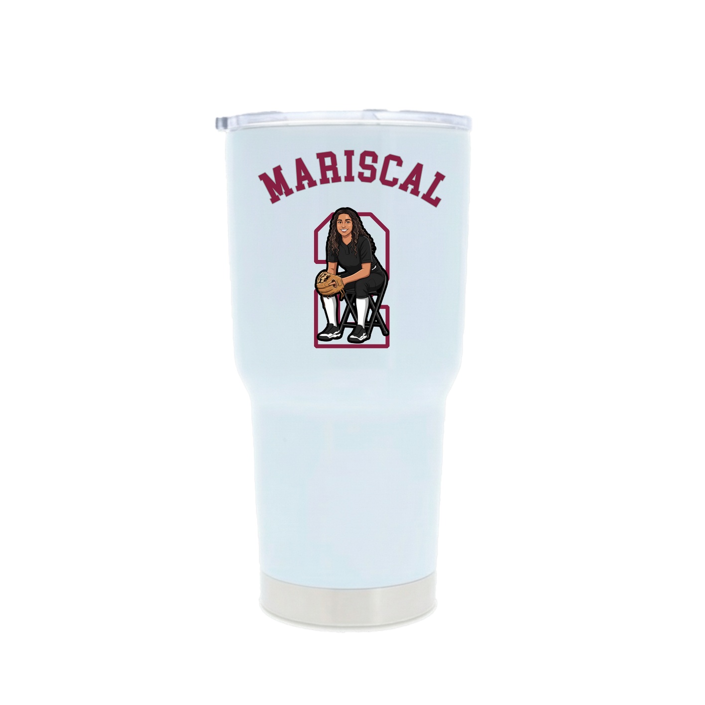 30oz Stainless Steel Tumbler — Shirsey Arch in White