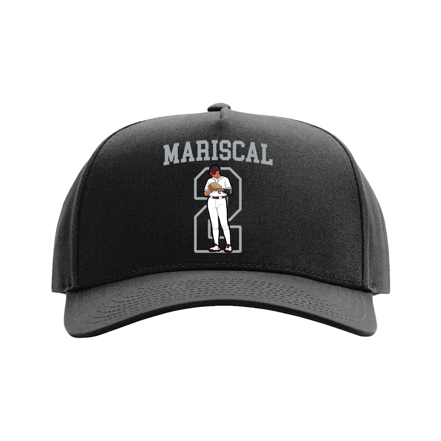 Full Fabric Five-Panel Champ Cap — Shirsey in Black