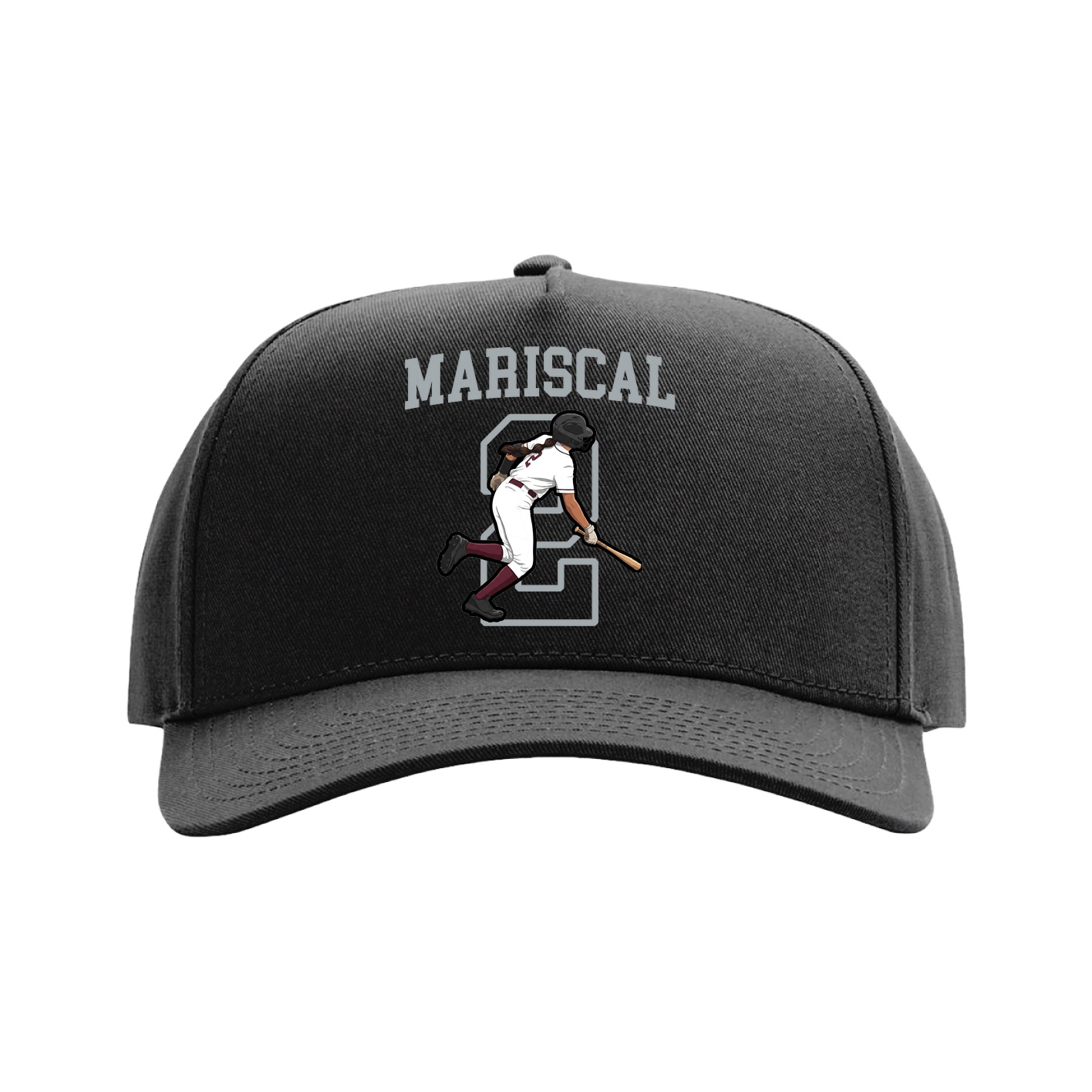 Full Fabric Five-Panel Champ Cap — Shirsey in Black
