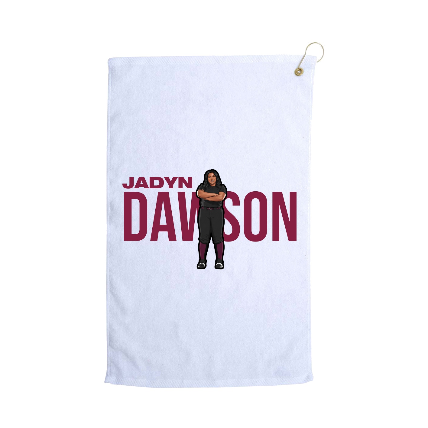 Golf Towel — Player Name in White