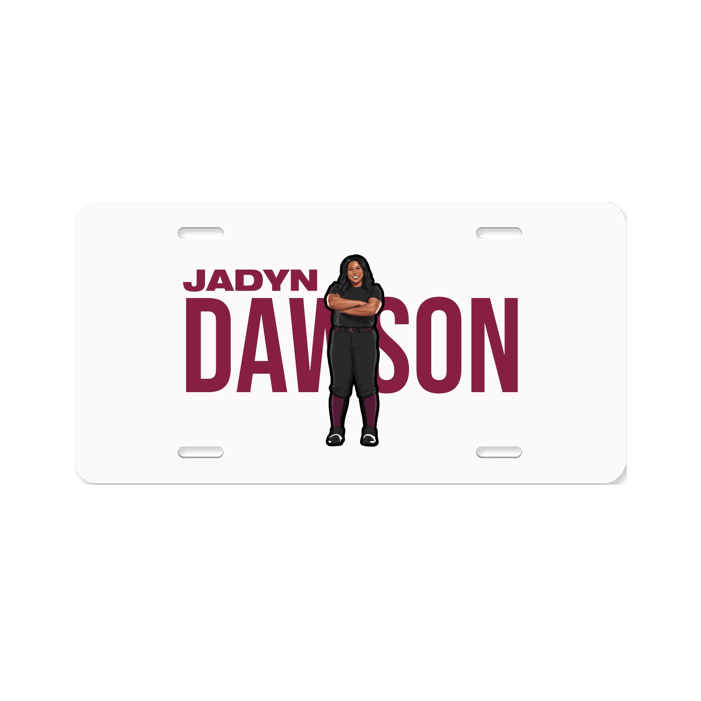 License Plate — Player Name in Classic
