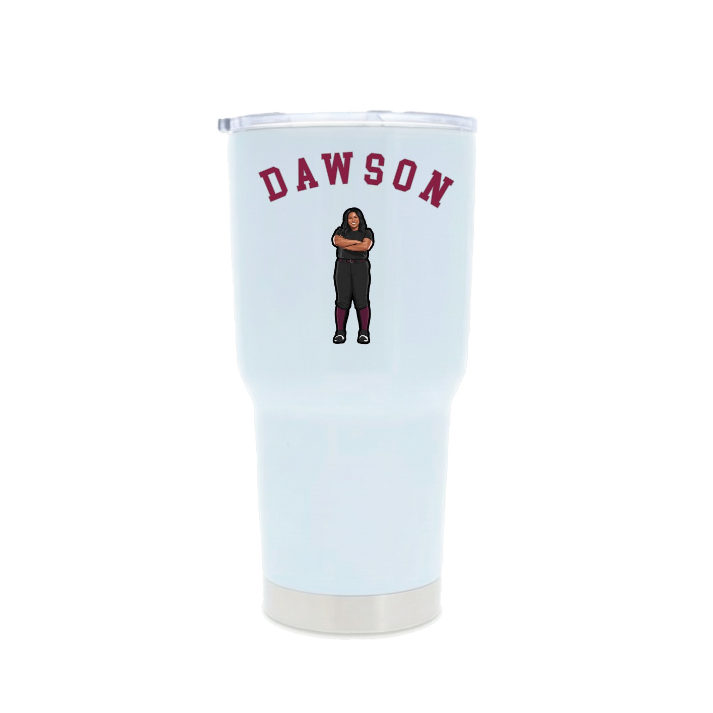30oz Stainless Steel Tumbler — Shirsey Arch in White
