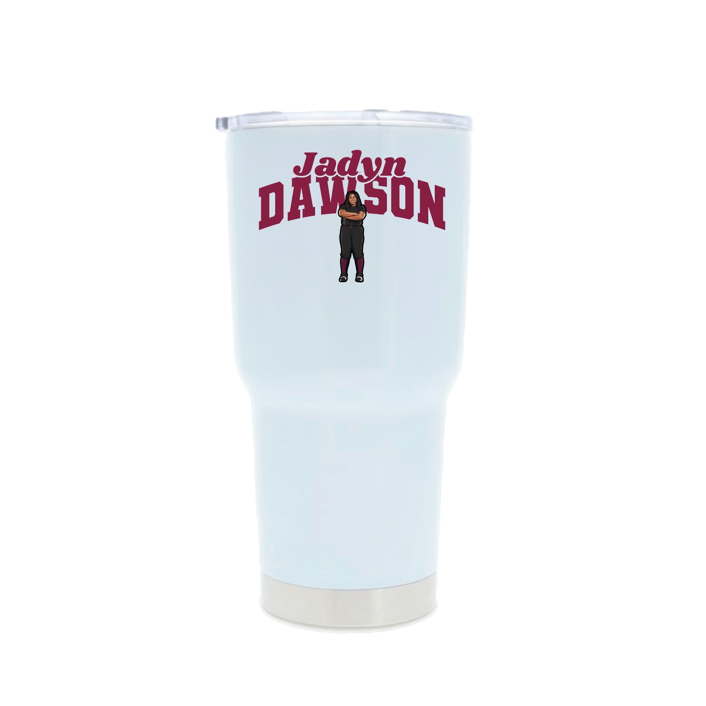 30oz Stainless Steel Tumbler — Signature Arch in White