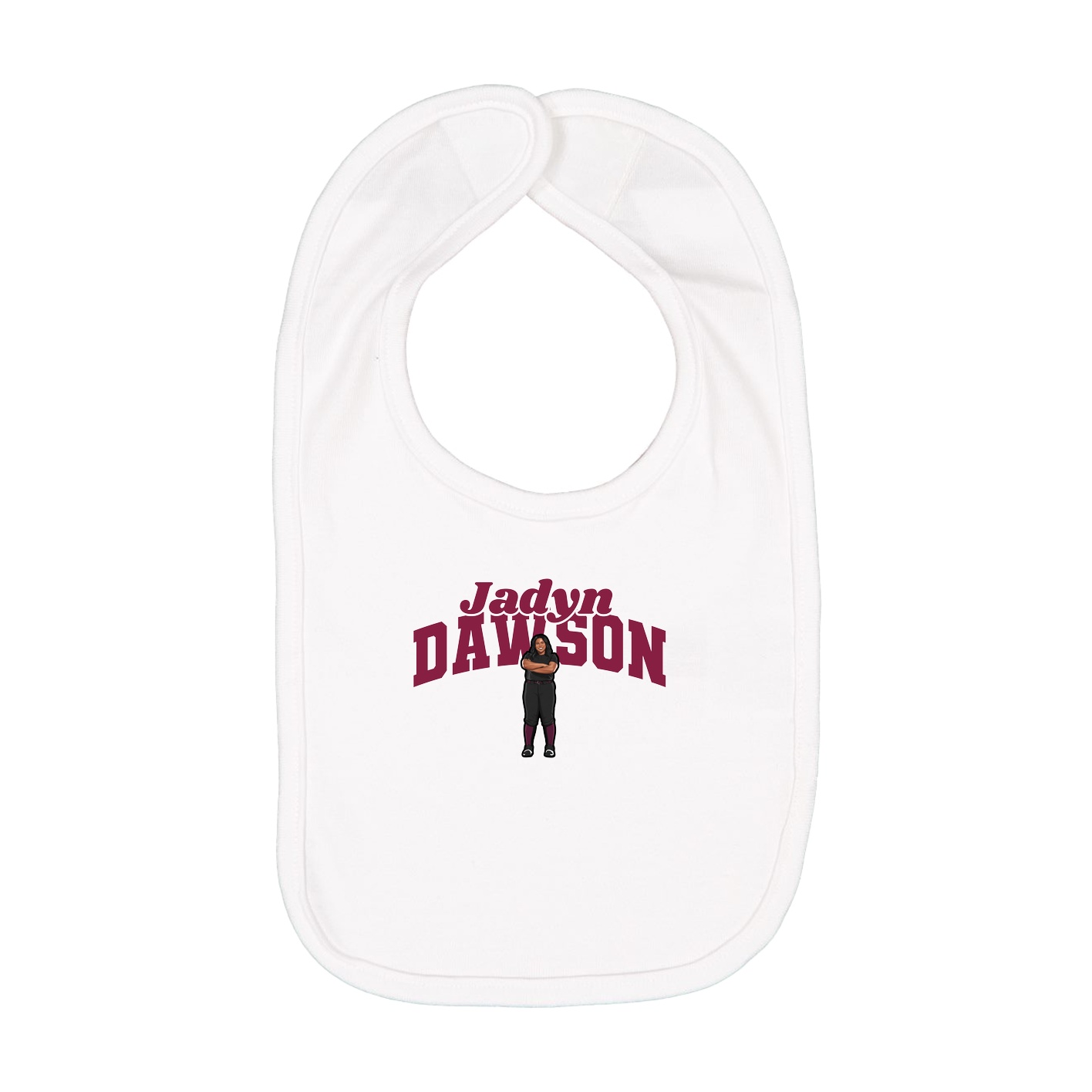 Infant Bib — Signature Arch in White