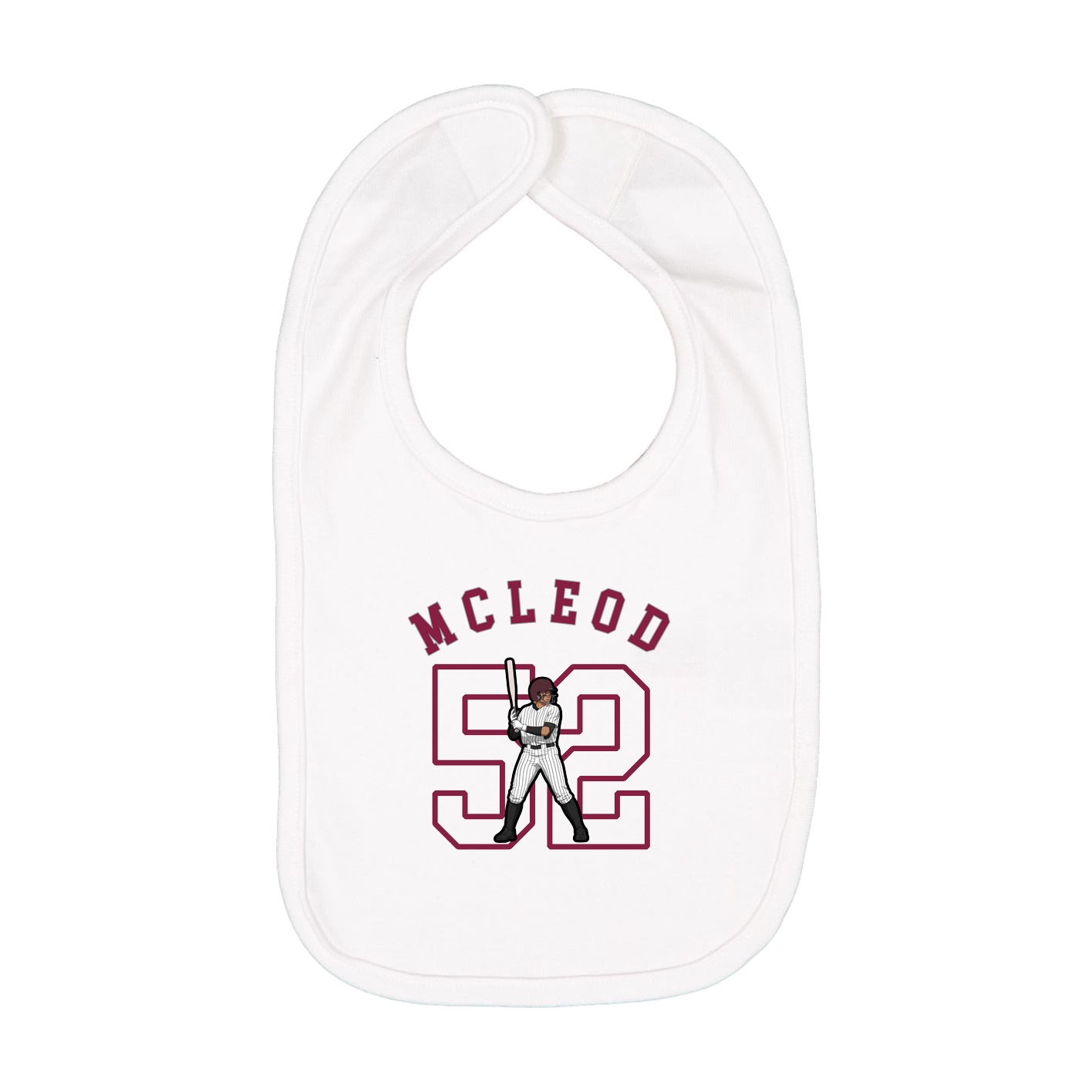 Infant Bib — Shirsey Arch in White