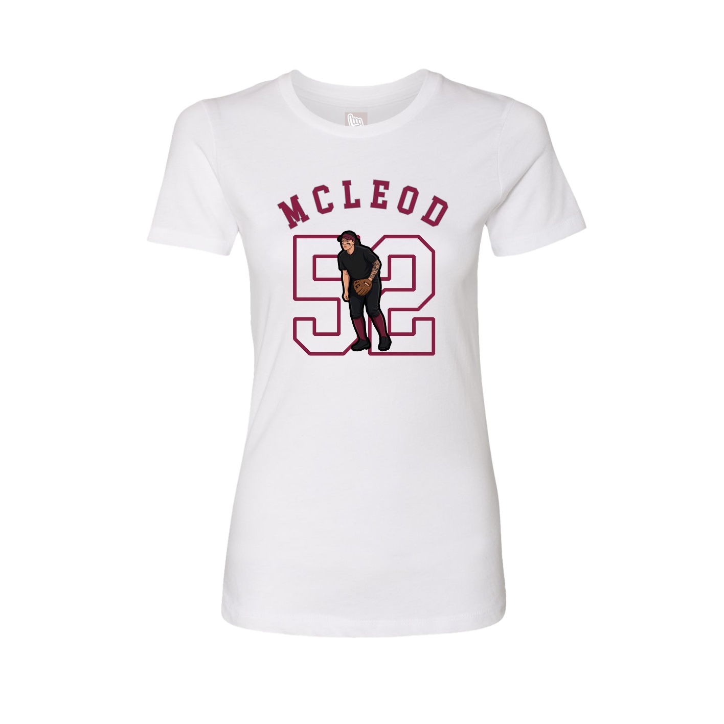 Fitted Women's Tee — Shirsey Arch in White