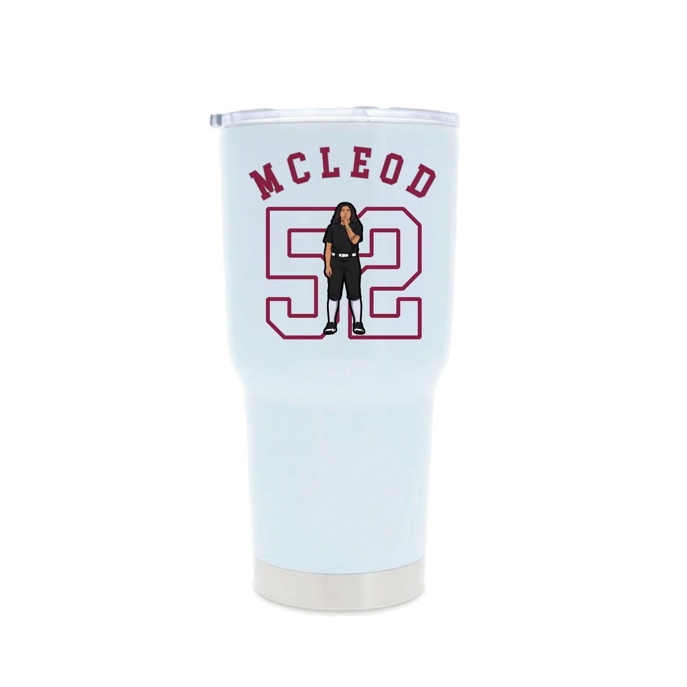 30oz Stainless Steel Tumbler — Shirsey Arch in White
