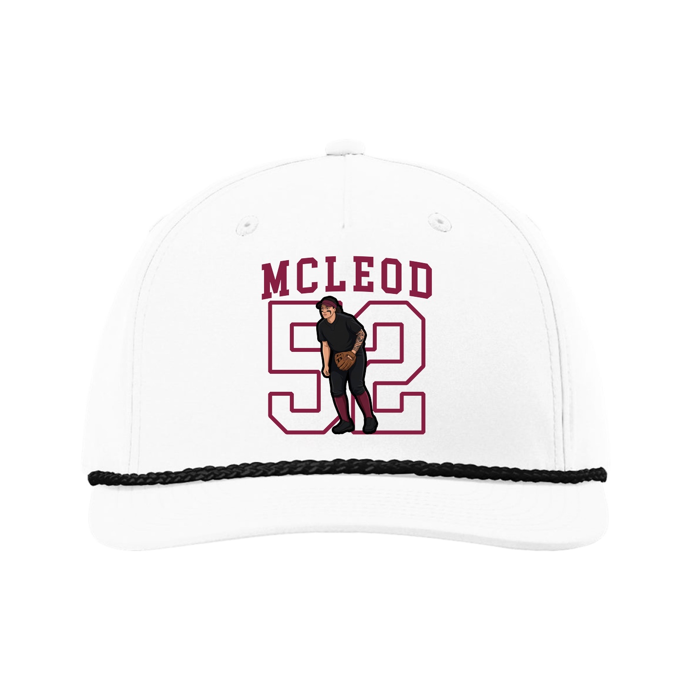 Five-Panel Classic Rope Cap — Shirsey in White
