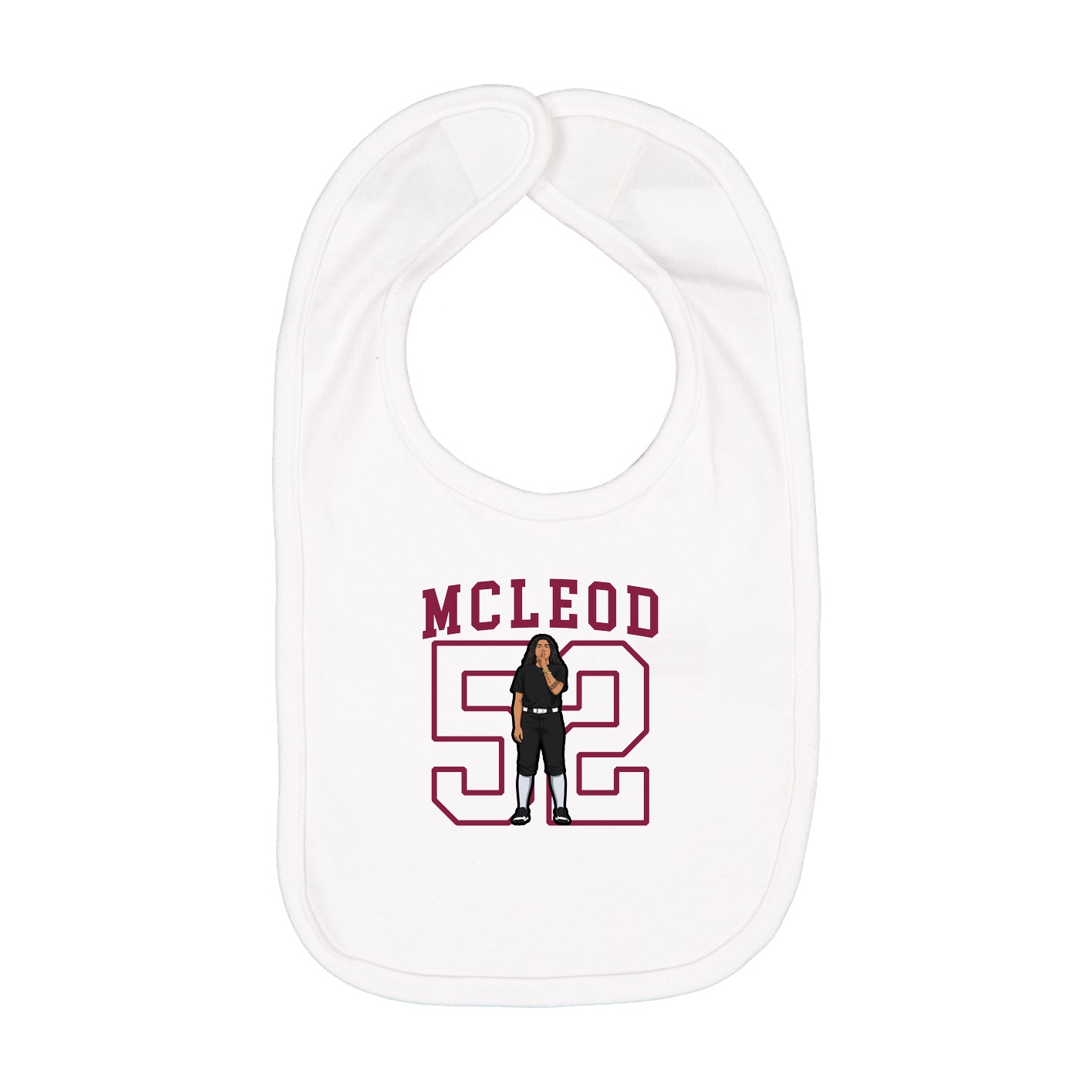 Infant Bib — Shirsey in White