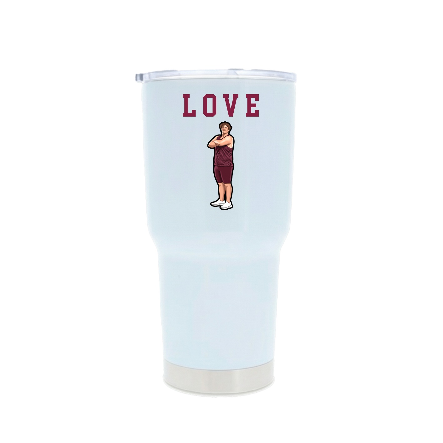30oz Stainless Steel Tumbler — Shirsey in White