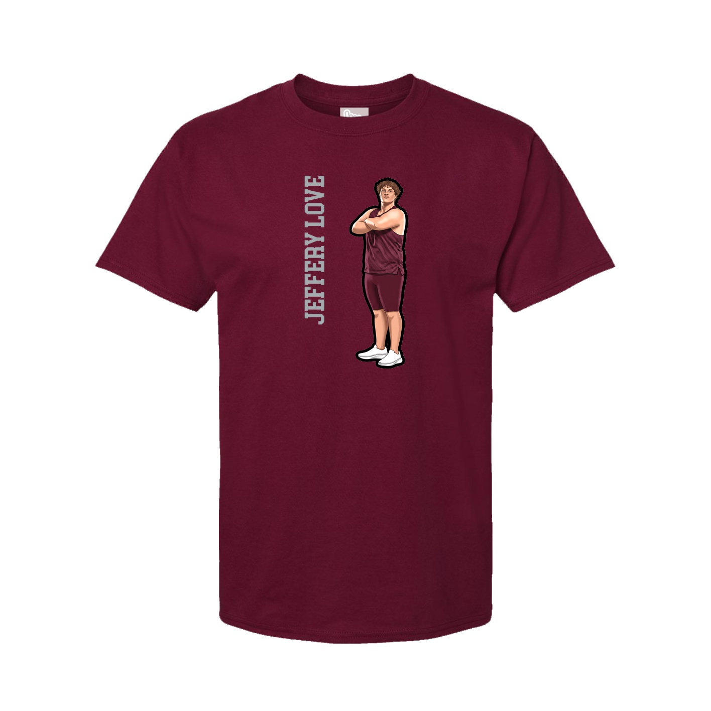 Tee — Name Vertical in Cardinal