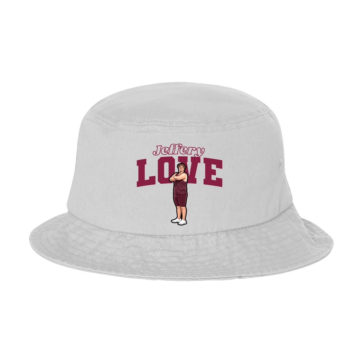 Bucket Cap — Name Arch in White