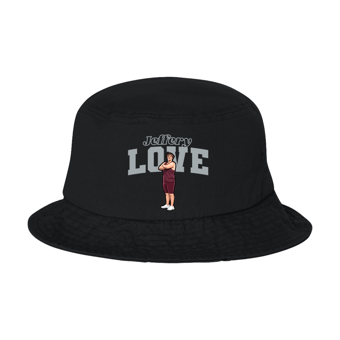 Bucket Cap — Name Arch in Black