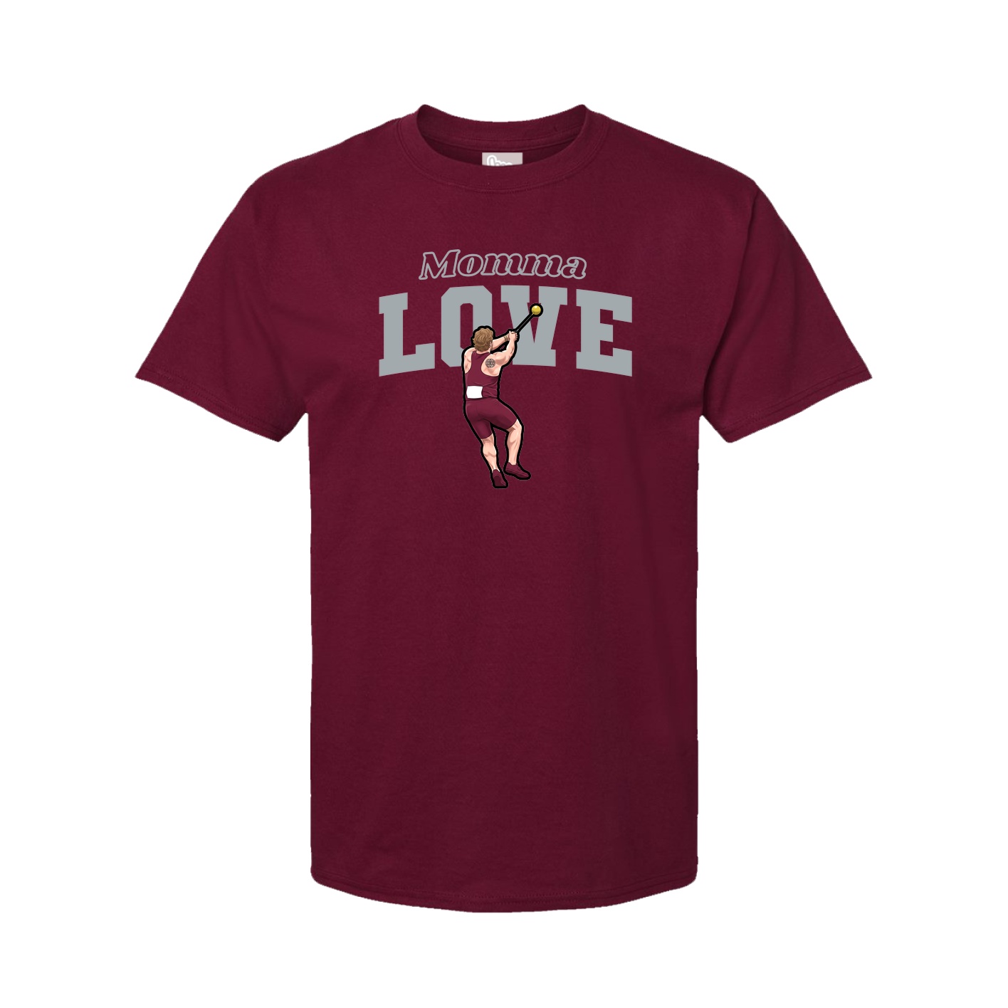 Youth Tee — Mothers Day Block in Cardinal