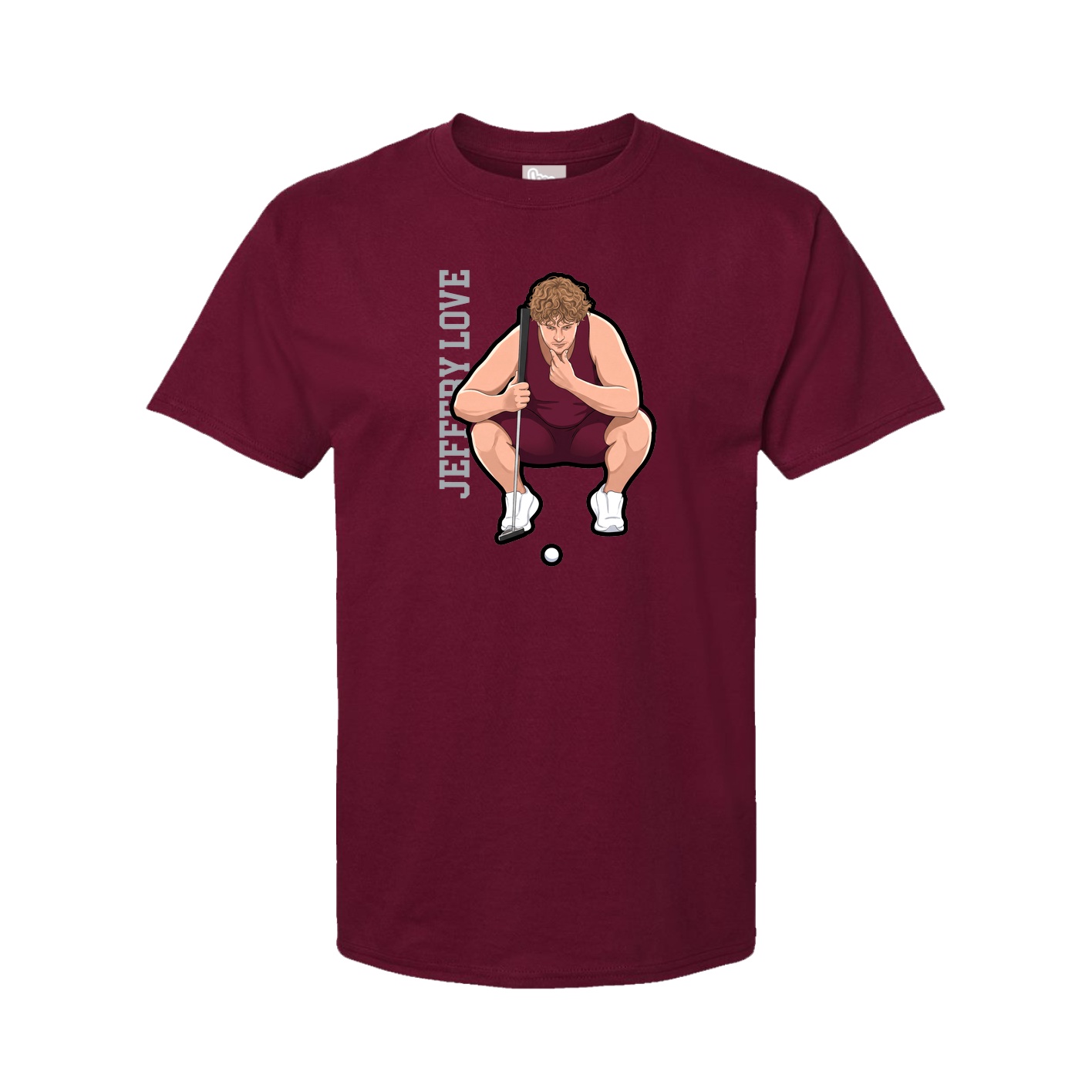 Youth Tee — Name Vertical in Cardinal