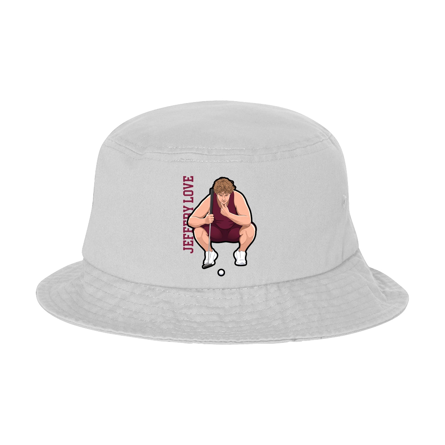 Bucket Cap — Name Vertical in White