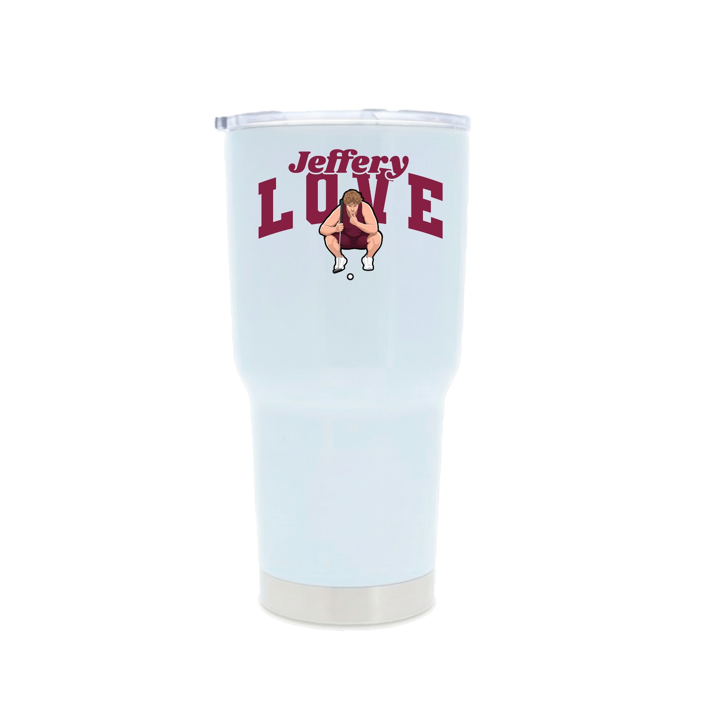 30oz Stainless Steel Tumbler — Signature Arch in White