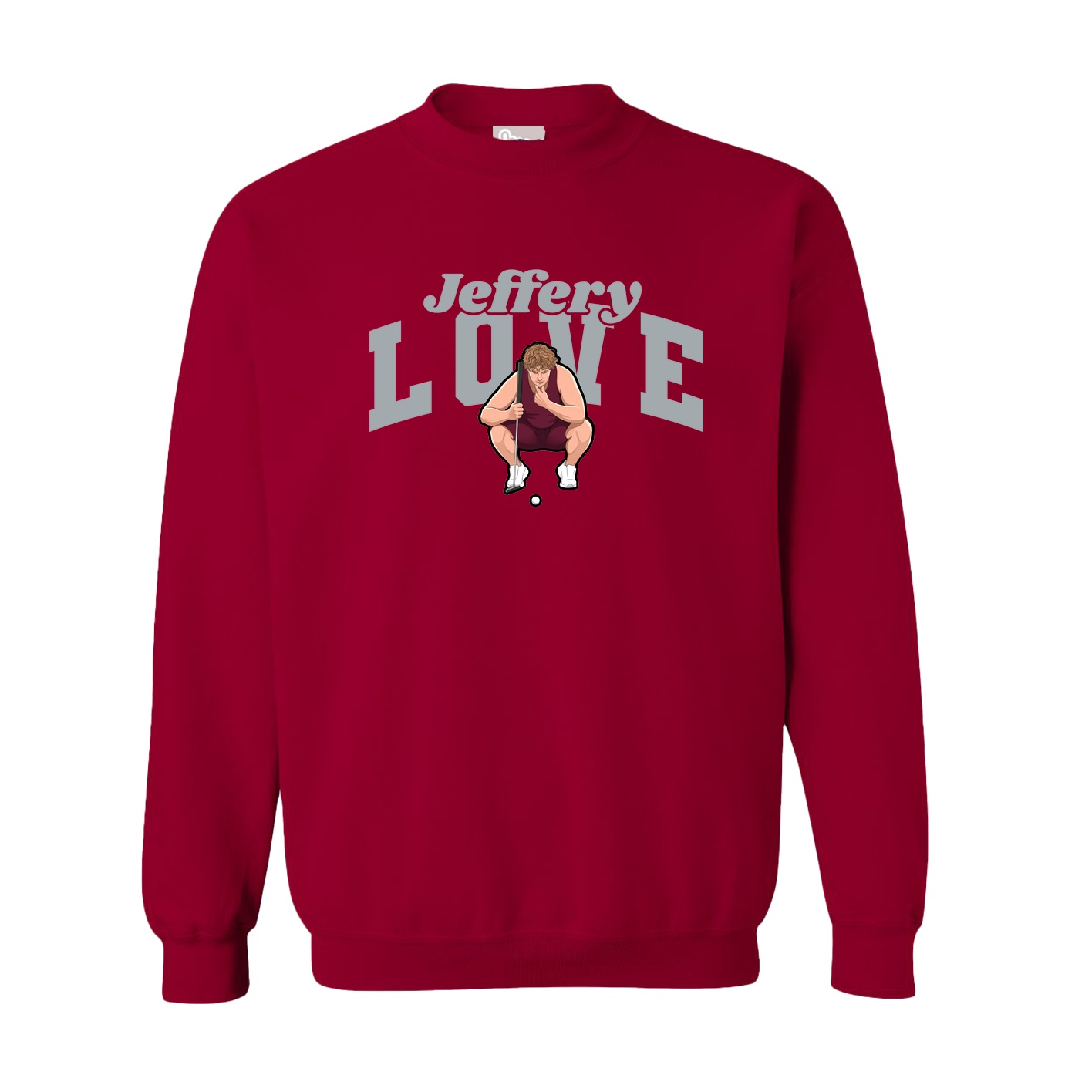 Fleece Crew — Signature Arch in Cardinal