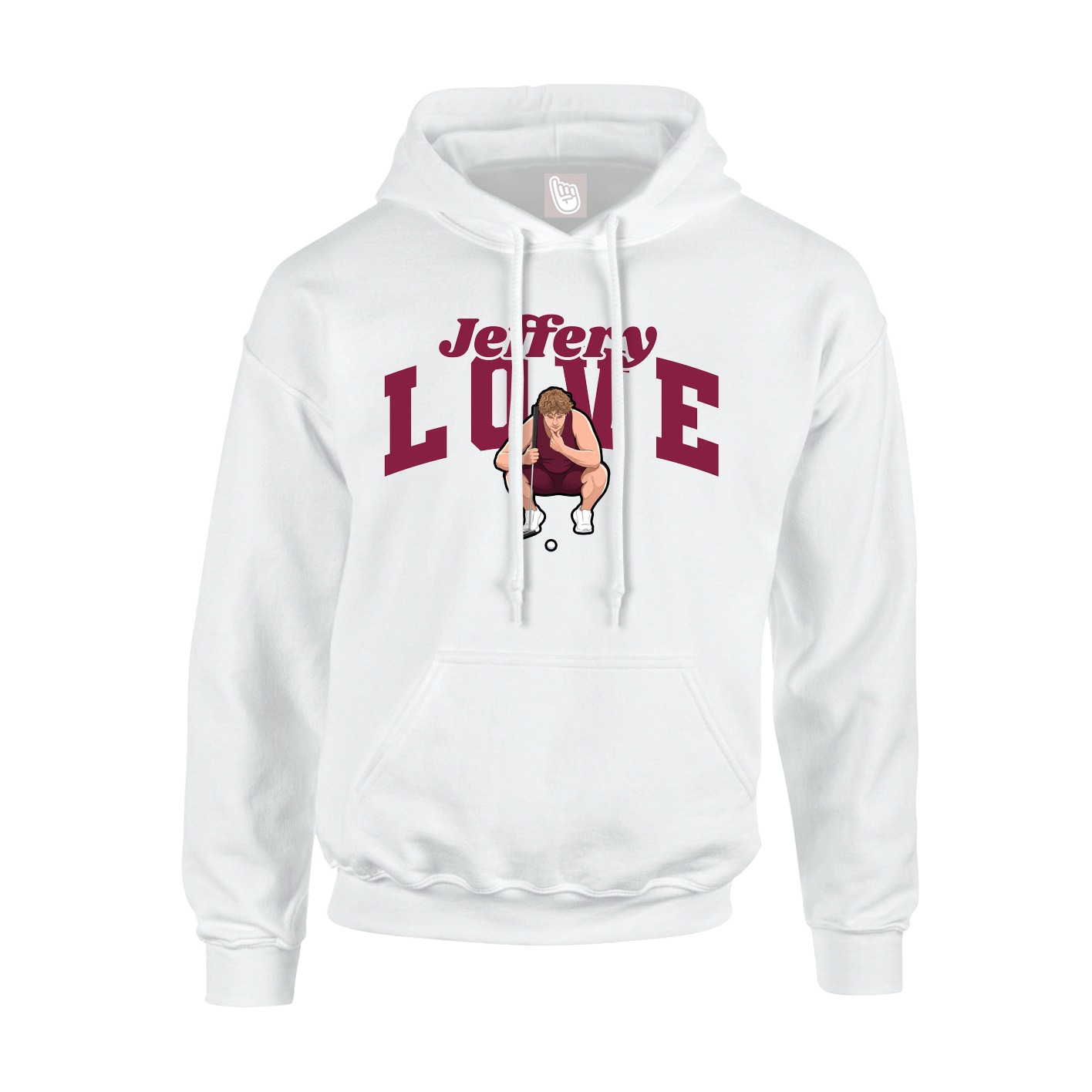 Youth Hoodie — Signature Arch in White