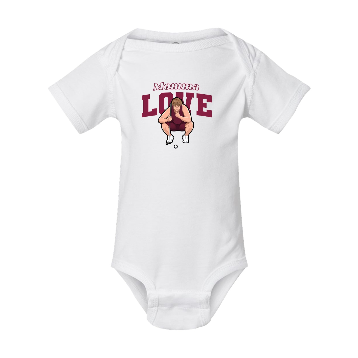 Baby Onesie — Mothers Day Block in White