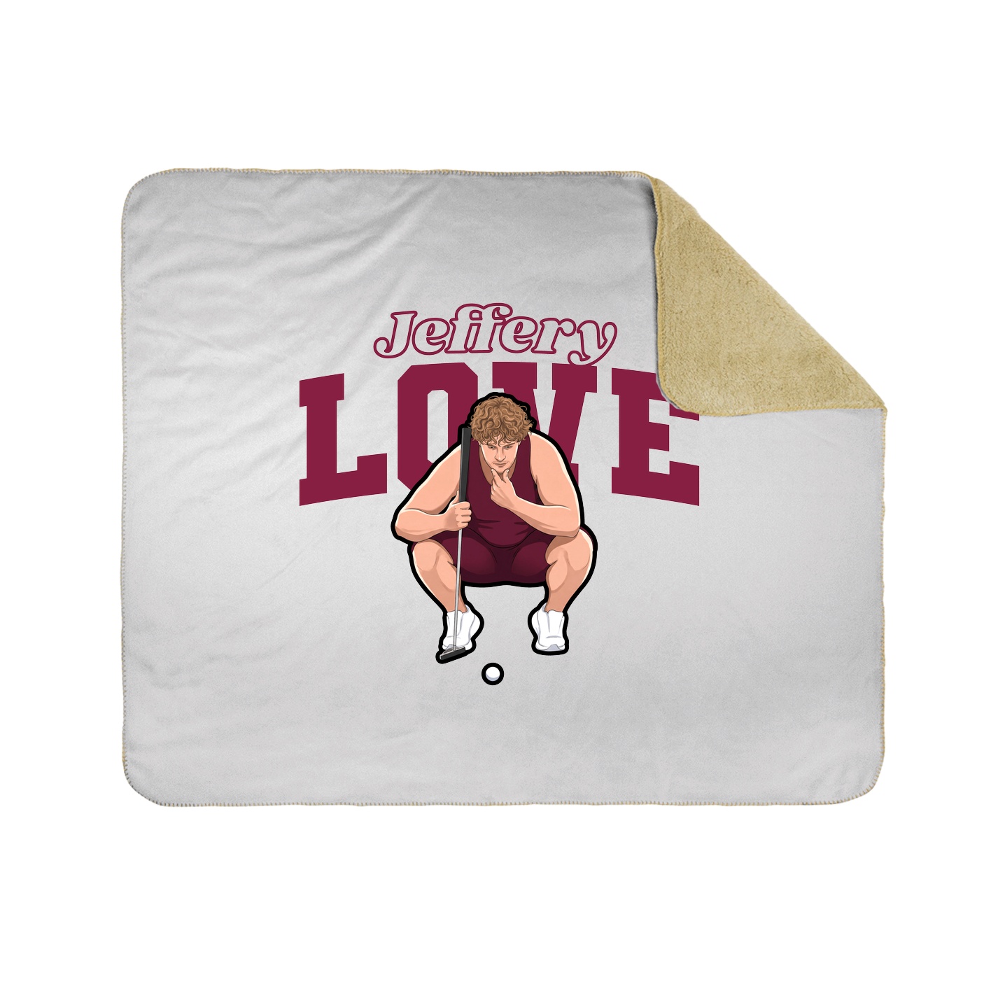 Throw Blanket — Name Arch in White
