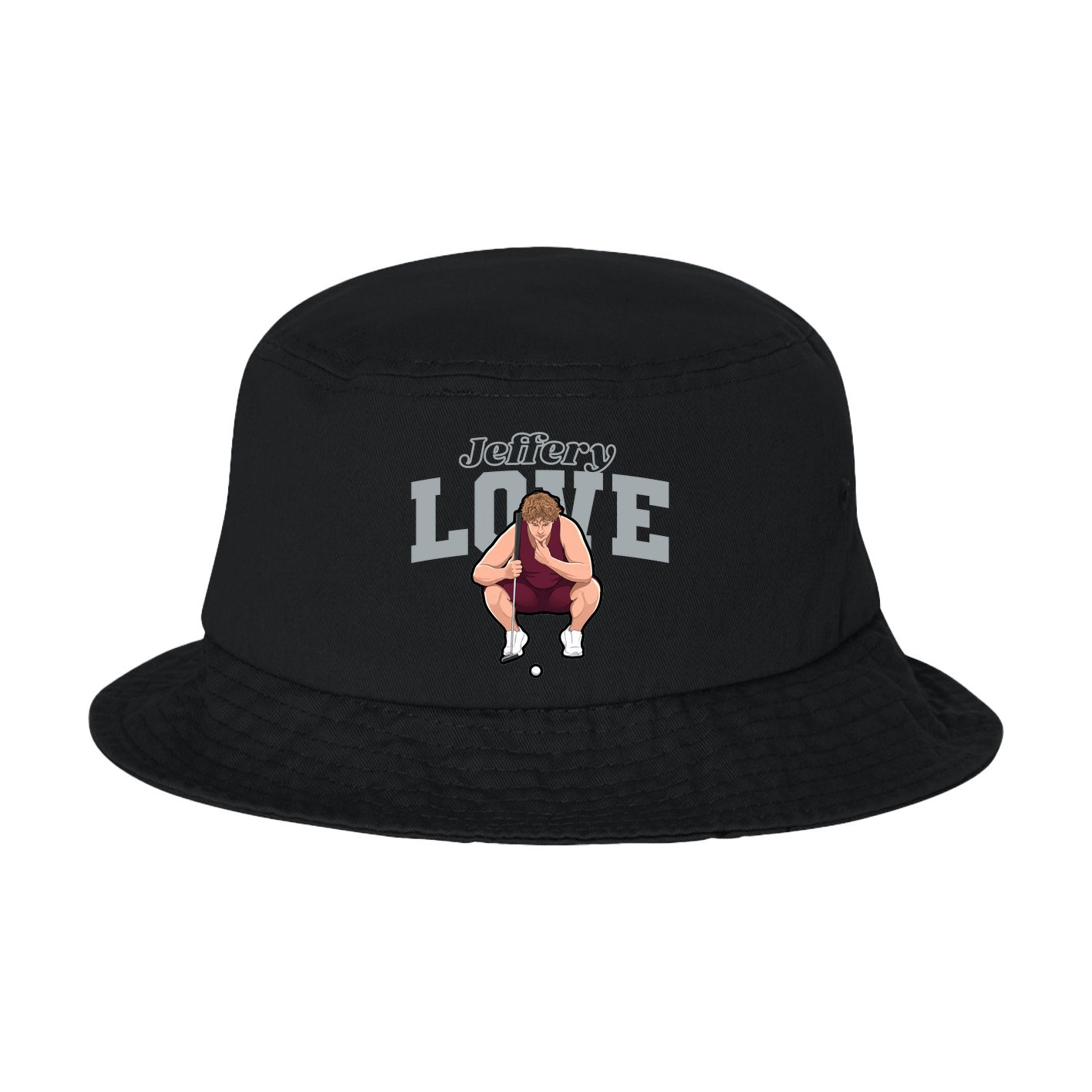 Bucket Cap — Name Arch in Black