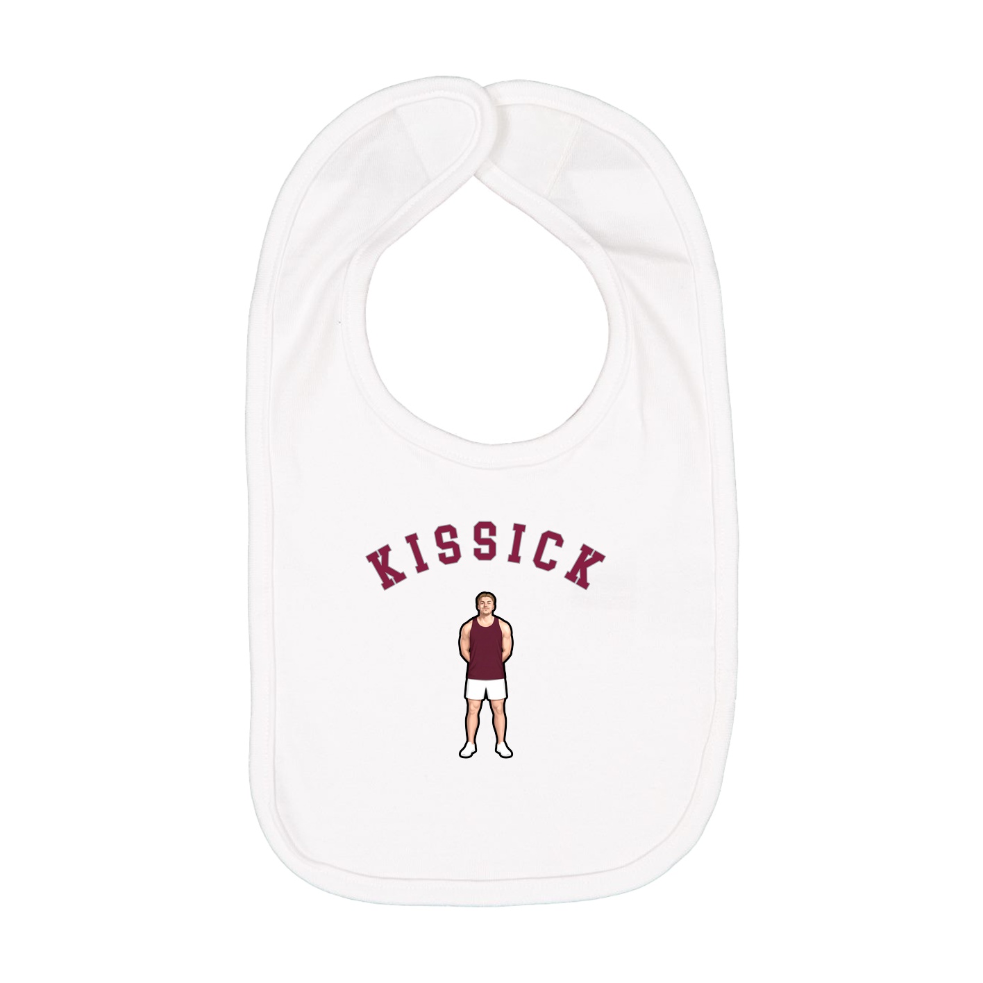 Infant Bib — Shirsey Arch in White