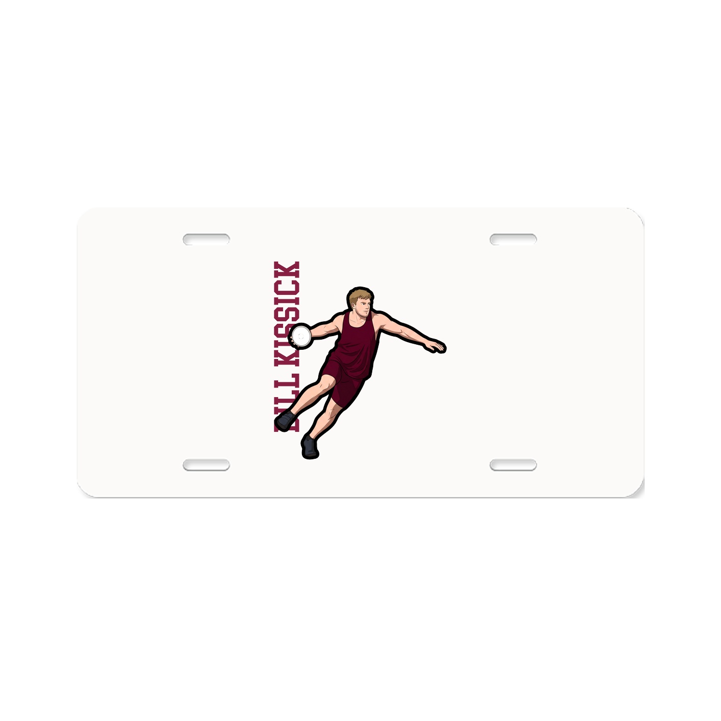 License Plate — Name Vertical in Classic